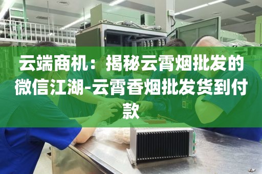 云端商机：揭秘云霄烟批发的微信江湖-云霄香烟批发货到付款
