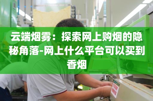 云端烟雾：探索网上购烟的隐秘角落-网上什么平台可以买到香烟