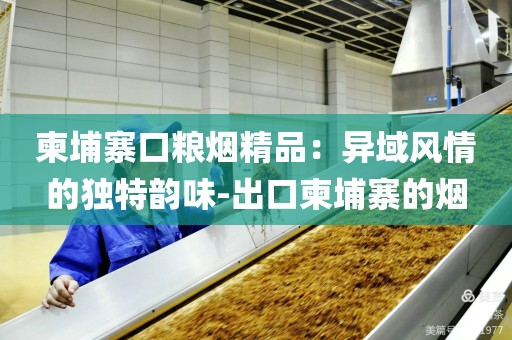 柬埔寨口粮烟精品：异域风情的独特韵味-出口柬埔寨的烟