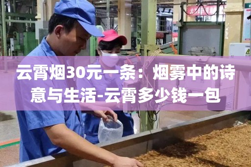 云霄烟30元一条：烟雾中的诗意与生活-云霄多少钱一包