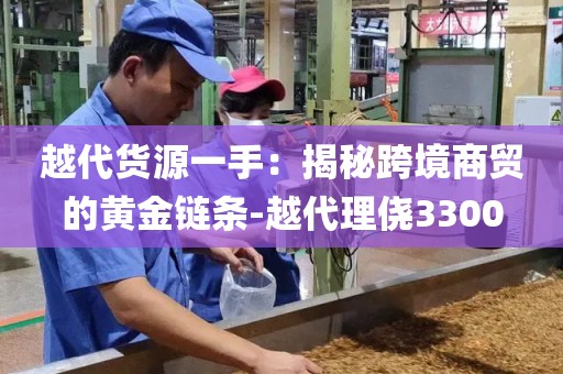 越代货源一手：揭秘跨境商贸的黄金链条-越代理侥3300